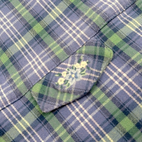 Hartstrings Vintage Jumper Blue Plaid Size 6x - Picture 3 of 9